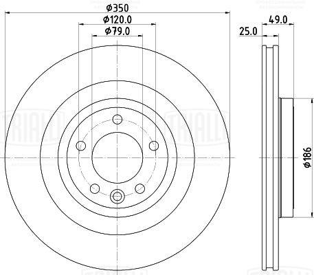 Disque de frein TRIALLI DF 198020