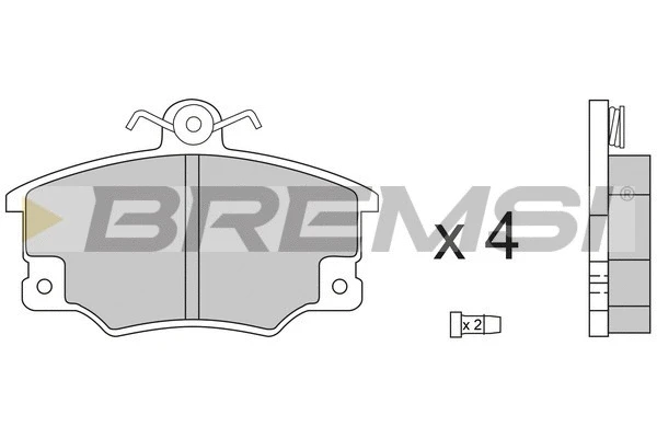 Kit de plaquettes de frein, frein à disque BREMSI BP2268