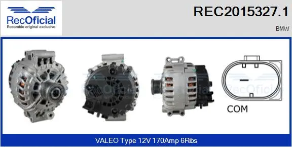 Alternateur RECOFICIAL REC2015327.1