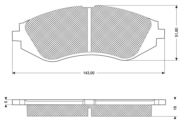 Kit de plaquettes de frein, frein à disque PROCODIS FRANCE PF1074