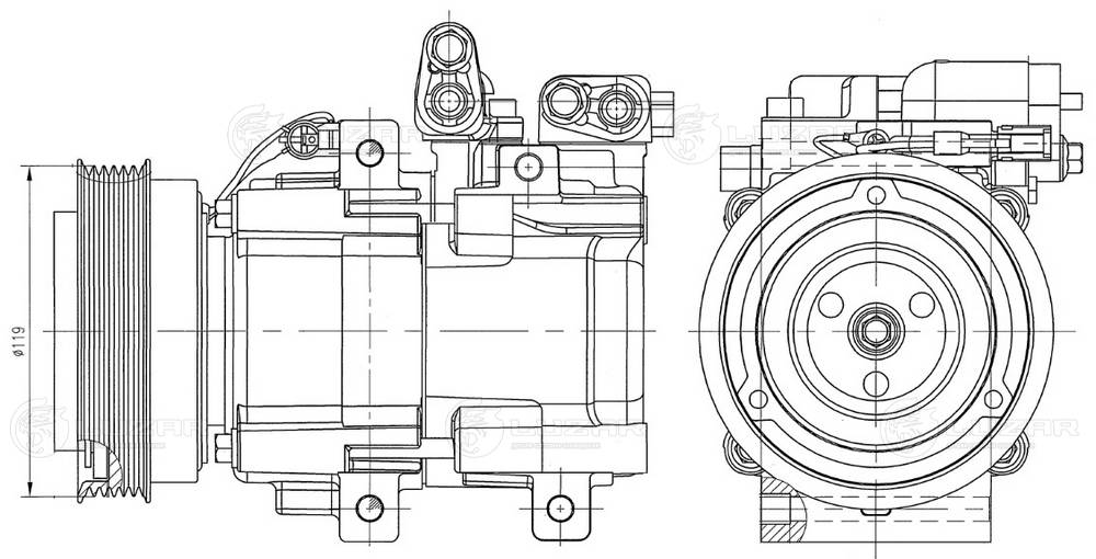 Compresseur, climatisation LUZAR LCAC 0828