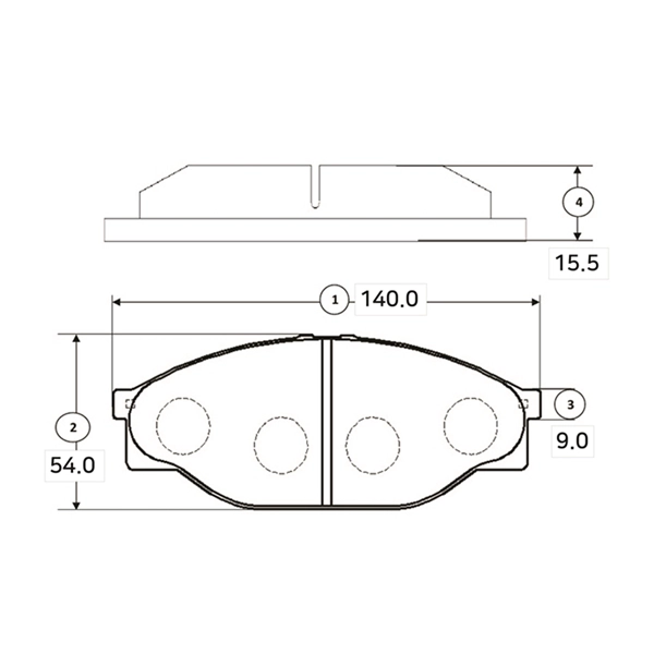 Kit de plaquettes de frein, frein à disque CTR GK1145