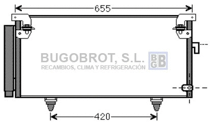 Condenseur, climatisation BUGOBROT 62-SU5073