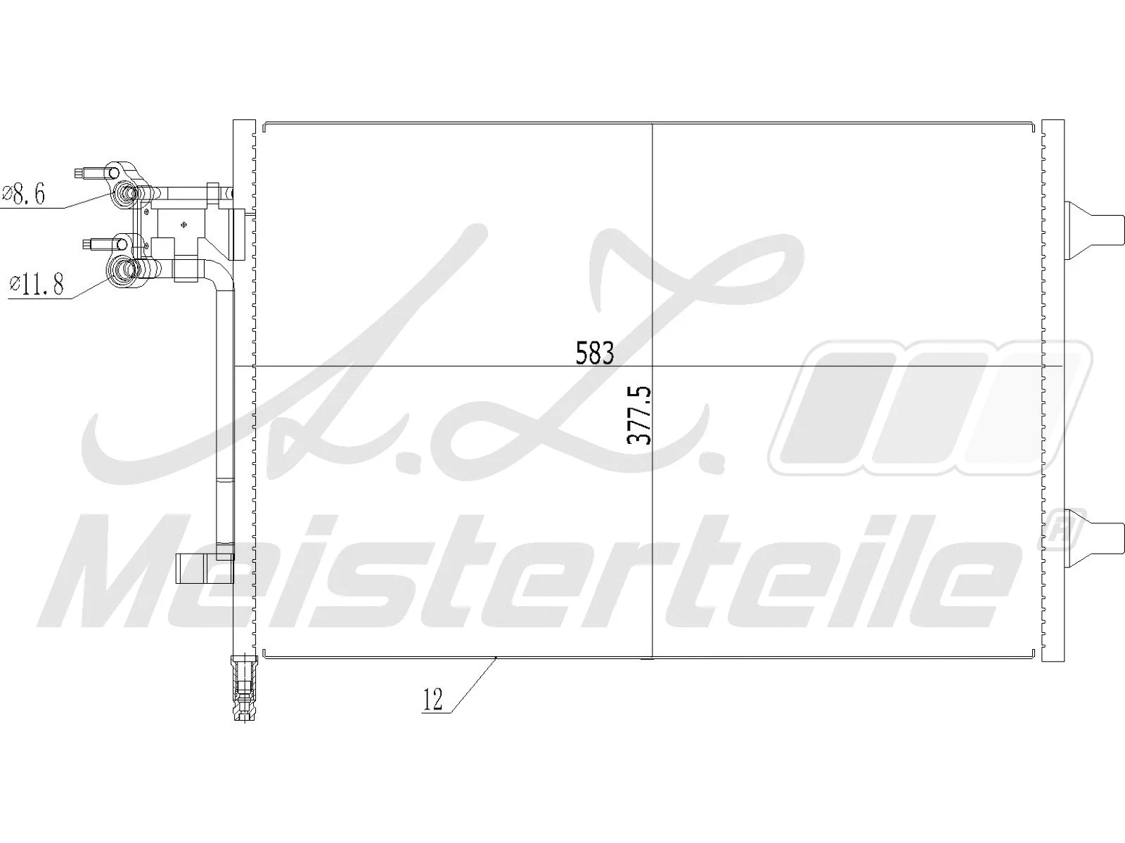 Condenseur, climatisation A.Z. Meisterteile AZMT-45-030-1434