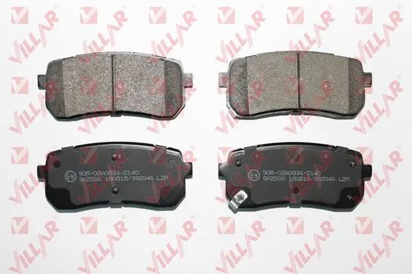 Kit de plaquettes de frein, frein à disque VILLAR 626.2046