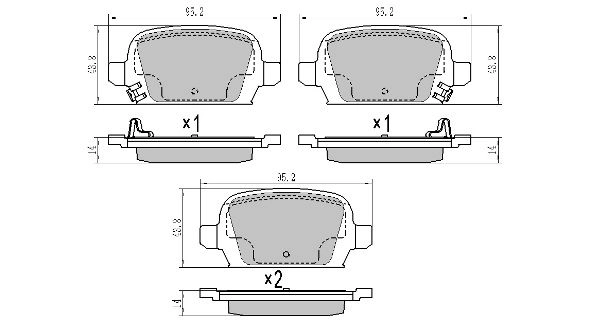 Kit de plaquettes de frein, frein à disque FREMAX FBP-1209