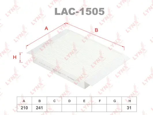 Filtre, air de l'habitacle LYNXAUTO LAC-1505