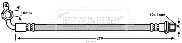 Flexible de frein BORG & BECK BBH7540