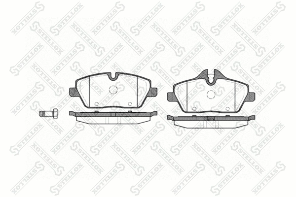 Kit de plaquettes de frein, frein à disque STELLOX 1142 000-SX