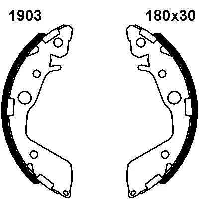 Jeu de mâchoires de frein BSF 01903