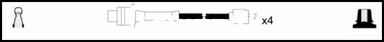 Kit de câbles d'allumage LEMARK HOES470