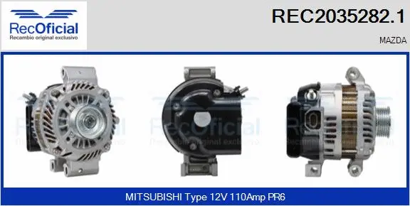 Alternateur RECOFICIAL REC2035282.1