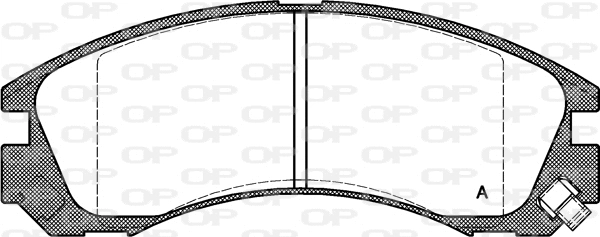 Kit de plaquettes de frein, frein à disque OPEN PARTS BPA0354.22