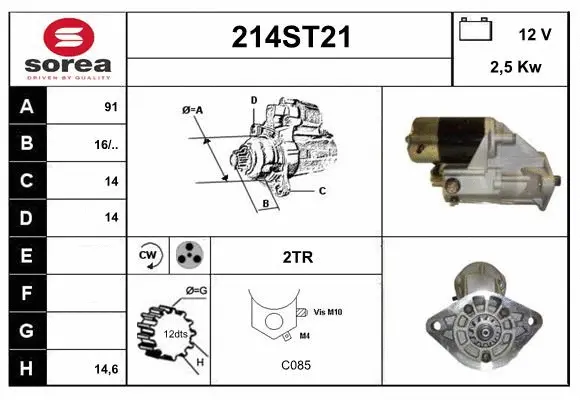Démarreur STARTCAR 214ST21