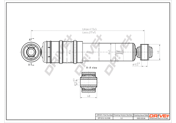 Amortisseur Dr!ve+ DP1610.10.0166