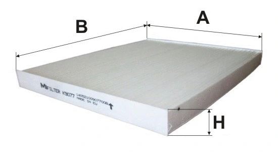 Filtre, air de l'habitacle MFILTER K 9077