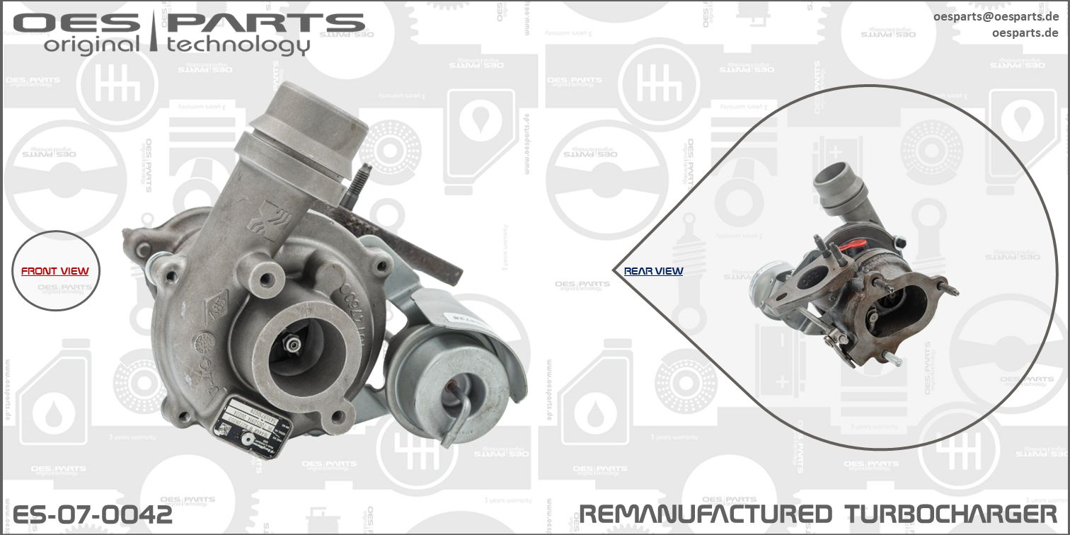 Turbocompresseur, suralimentation OES PARTS ES-07-0042