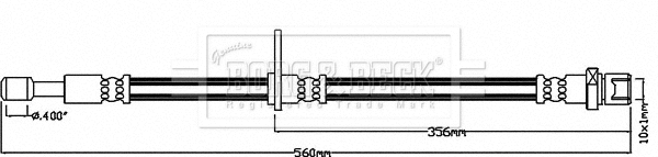 Flexible de frein BORG & BECK BBH8220