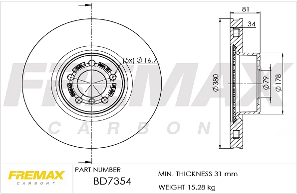 Disque de frein FREMAX BD-7354