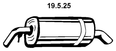 Silencieux arrière EBERSPÄCHER 19.5.25