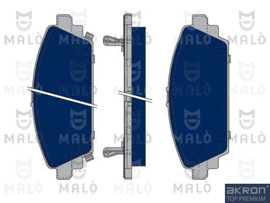 Kit de plaquettes de frein, frein à disque AKRON-MALÒ 1050128