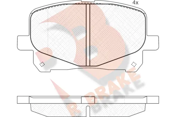 Kit de plaquettes de frein, frein à disque R BRAKE RB1555