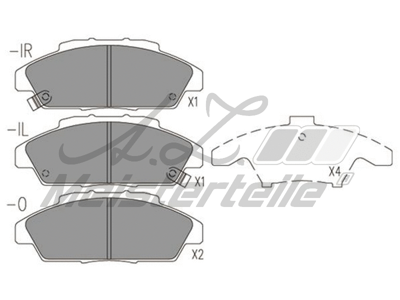 Kit de plaquettes de frein, frein à disque A.Z. Meisterteile AZMT-44-022-2428