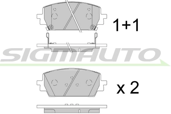 Kit de plaquettes de frein, frein à disque SIGMAUTO SPB910