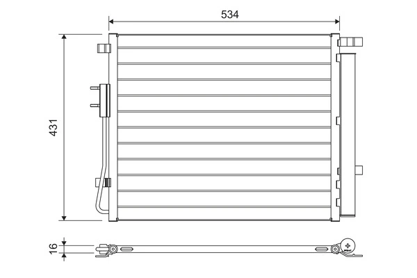 Condenseur, climatisation VALEO 814459