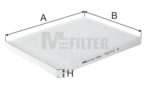Filtre, air de l'habitacle MFILTER K 9061