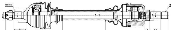 Arbre de transmission GSP-BR 245160