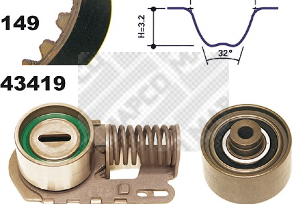 Kit de courroie crantée MAPCO 23419