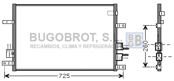 Condenseur, climatisation BUGOBROT 62-AL5097