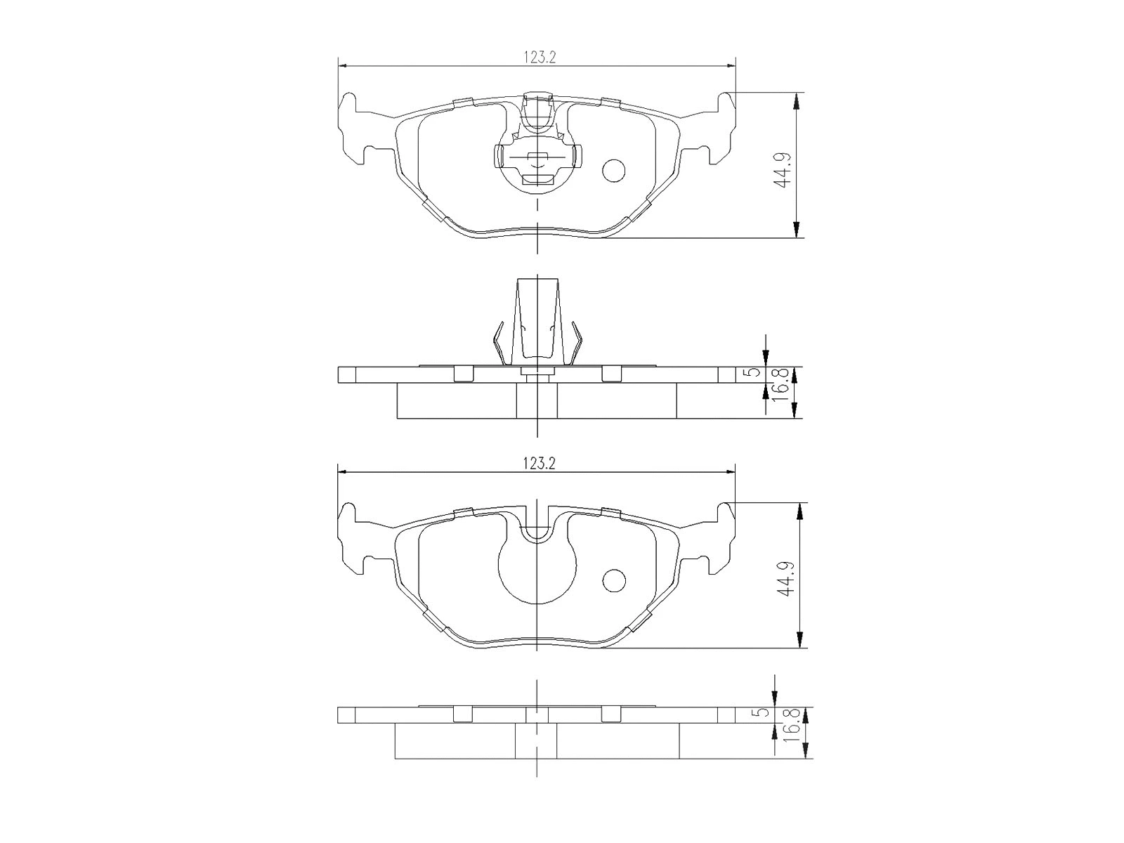 Kit de plaquettes de frein, frein à disque A.Z. Meisterteile AZMT-44-022-1018