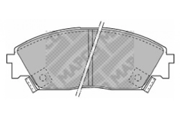 Kit de plaquettes de frein, frein à disque MAPCO 6434