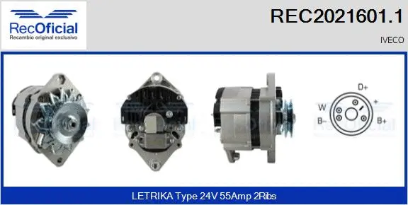 Alternateur RECOFICIAL REC2021601.1