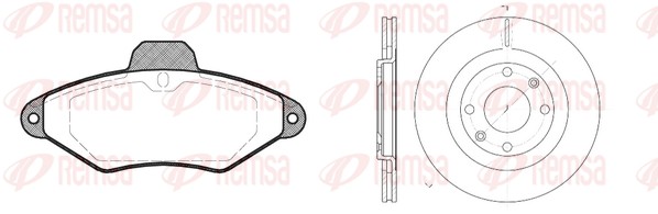 Kit de freins, frein à disques REMSA 8438.00