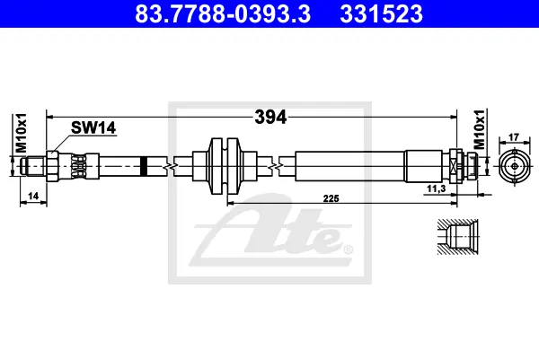 Flexible de frein ATE-APAC 83.7788-0393.3