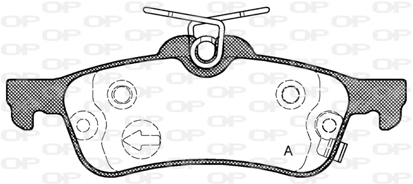Kit de plaquettes de frein, frein à disque OPEN PARTS BPA0862.02