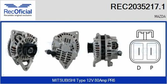 Alternateur RECOFICIAL REC2035217.1