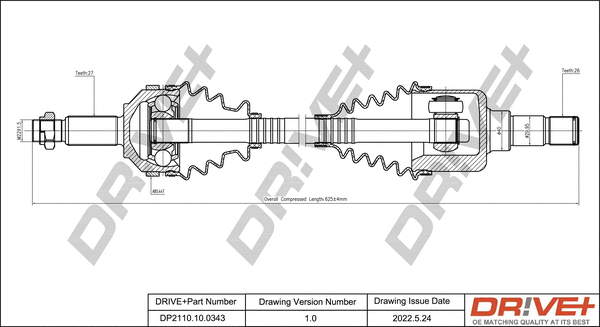 Arbre de transmission Dr!ve+ DP2110.10.0343