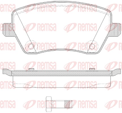 Kit de plaquettes de frein, frein à disque REMSA 0987.22