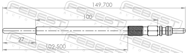 Bougie de préchauffage FEBEST 04642-004