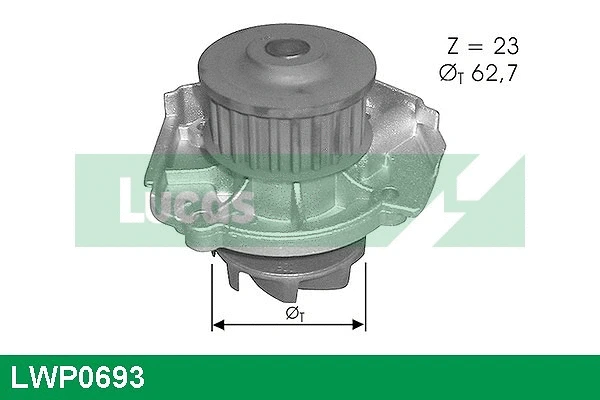 Pompe à eau, refroidissement du moteur LUCAS LWP0693