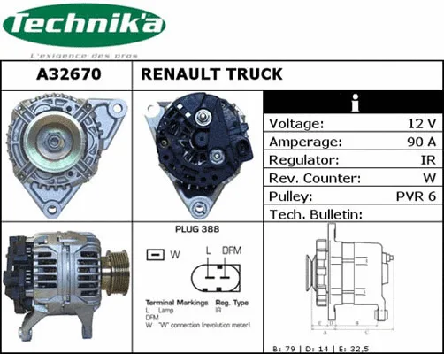 Alternateur Technika A32670