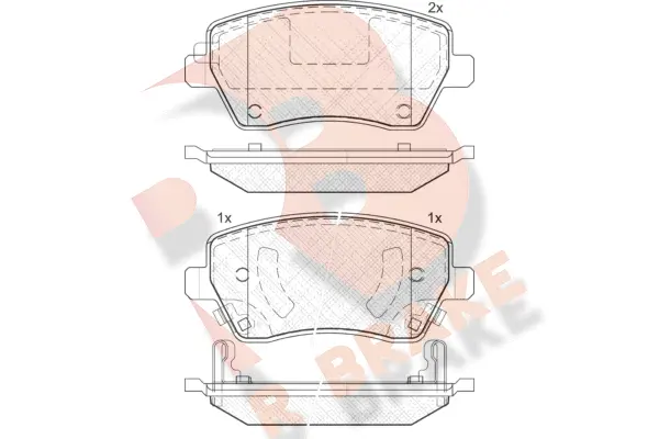 Kit de plaquettes de frein, frein à disque R BRAKE RB2019