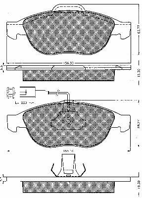 Kit de plaquettes de frein, frein à disque BSF 10554