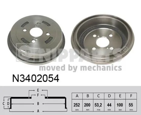 Tambour de frein NIPPARTS N3402054
