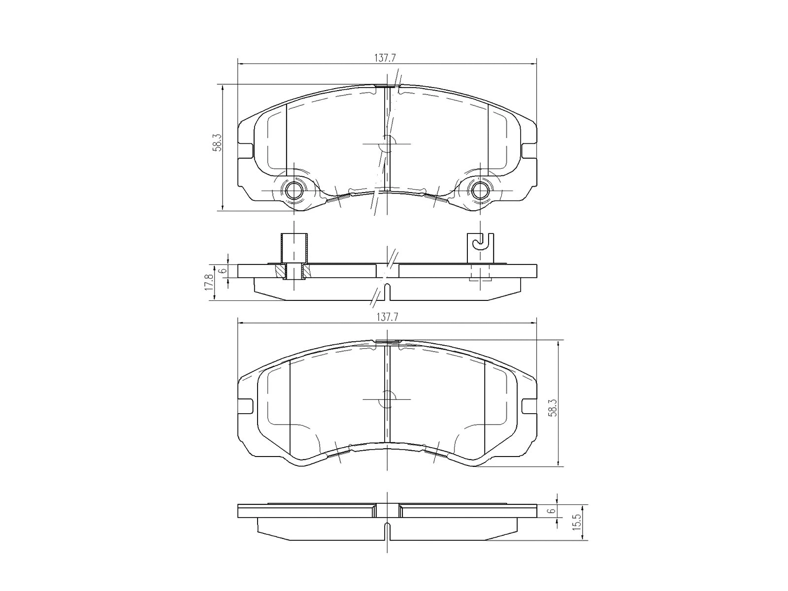 Kit de plaquettes de frein, frein à disque A.Z. Meisterteile AZMT-44-022-1127