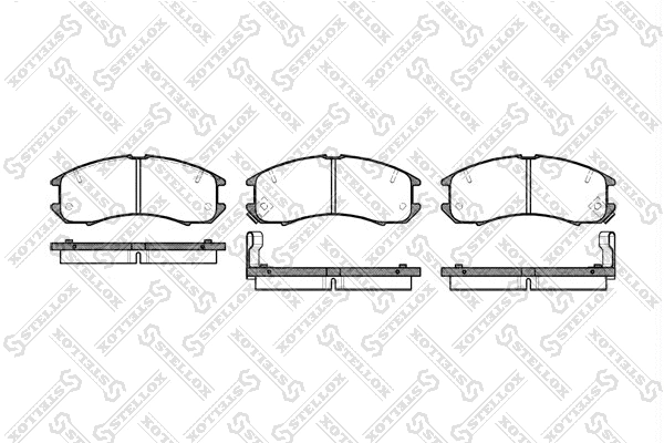 Kit de plaquettes de frein, frein à disque STELLOX 284 002-SX